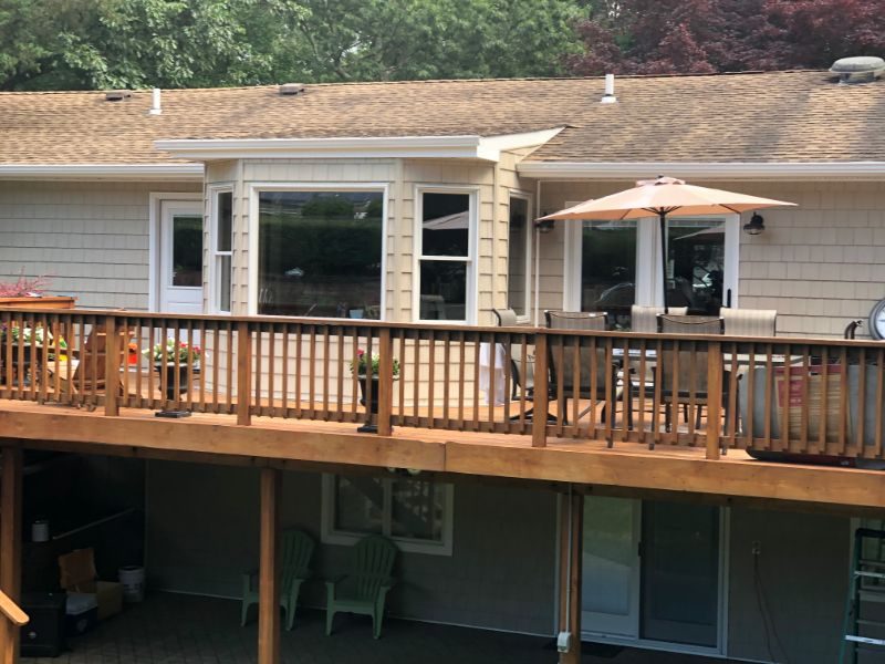 Deck, siding and window work on a Long Island home — Just Enterprise One Corp.